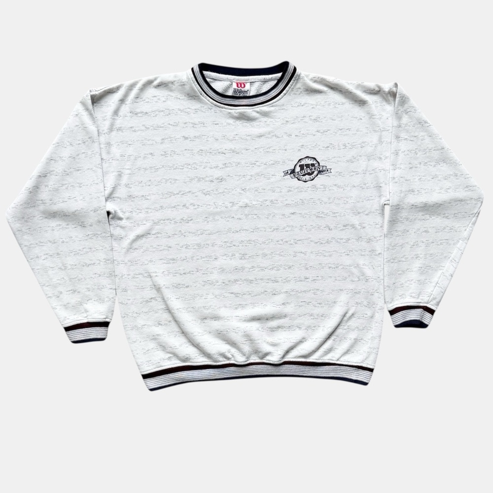Wilson Equipment Vtg 1990s Ringer Crewneck Sweatshirt Men’s Size (XL fits L)